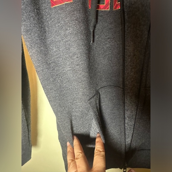 Pink Victoria's Secret Full Zip Grey Red Plaid Jacket Womens Small - Picture 5 of 6